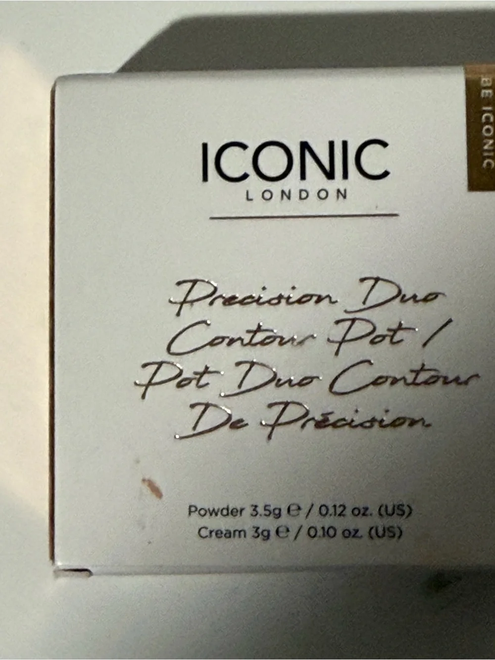 ICONIC London Precision Duo Contour Pot - White & Gold Accents